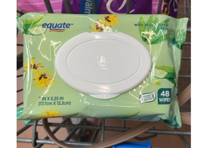 Equate Flushable Wipes, Witch Hazel & Aloe, 48 wipes