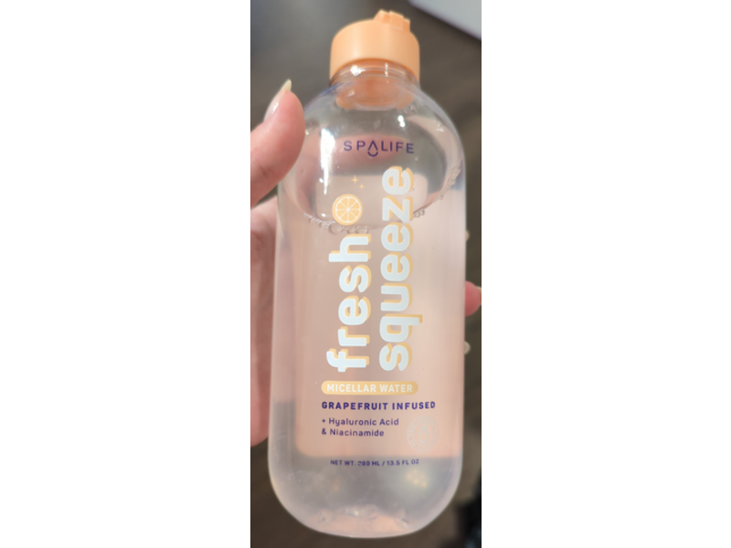 Spa Life Fresh Squeeze Micellar Water, Grapefruit, 13.5 fl oz/399 mL