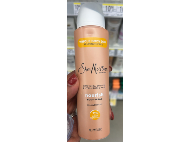 Shea Moisture Nourish Body Spray, Raw Shea Butter & Hyaluronic Acid, 4 oz