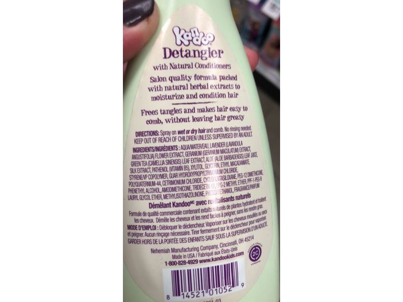 Kandoo Hair Detangler, Fresh Scent, 8 fl oz/236 mL