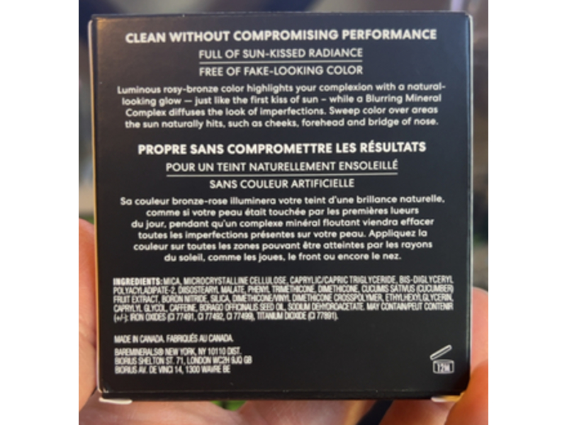 bareMinerals Gen Nude Blonzer Blush + Bronzer, Kiss Of Mauve, 0.13 oz/3.8 g