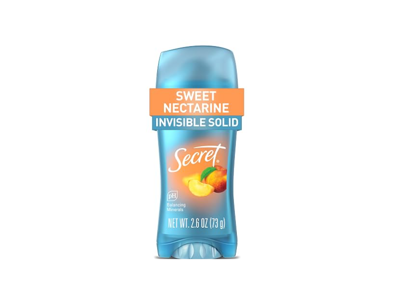 Secret Invisible Solid Antiperspirant Deodorant, Sweet Nectarine, 2.6 oz/73 g