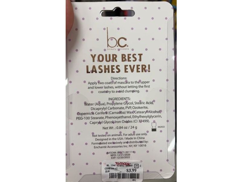 Beauty Concept Your Best Lashes Ever! Volumizing & Lengthening Mascara, Extra Black, 0.84 oz/24 g
