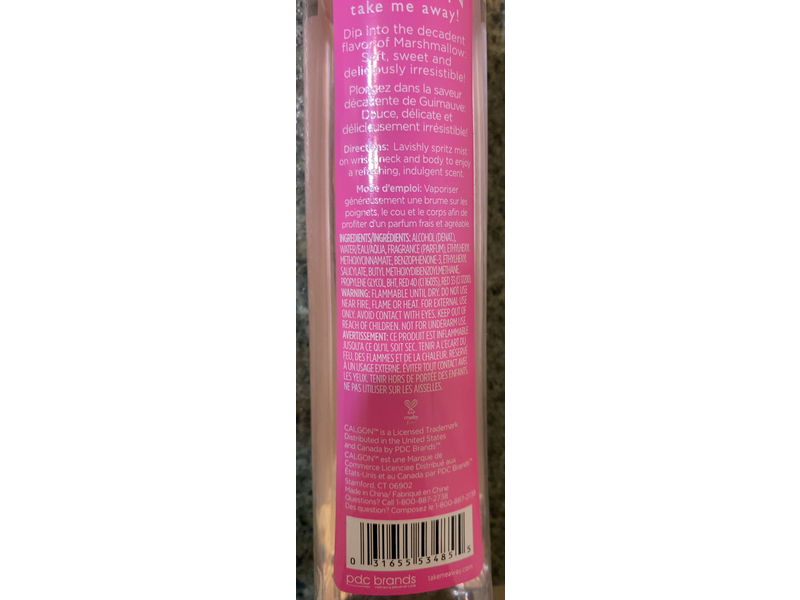 Calgon Fragrance Mist, Marshmallow, 8 fl oz/236 mL