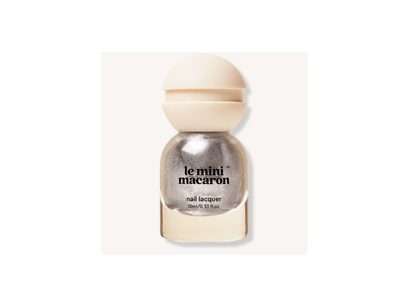 Le Mini Macaron Nail Lacquer, Silver Glow, 0.33 fl oz/10 mL