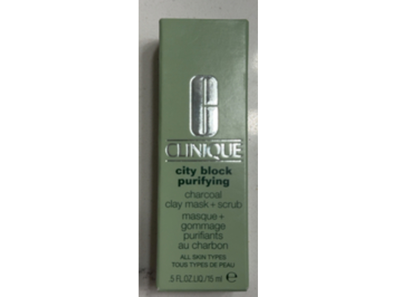 Clinique City Block Purifying Charcoal Clay Mask + Scrub, 0.5 fl oz/15 mL