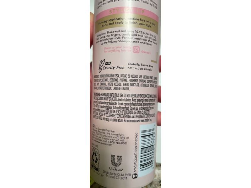 Suave Dry Texturizing Spray, Volume + Texture, 5 oz/141 g