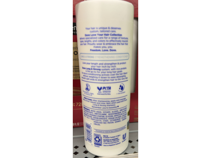 Dove Love Your Lasting Length Conditioner, 13.5 fl oz/400 mL