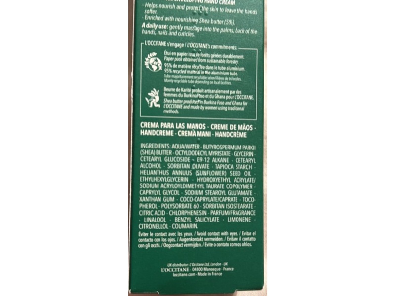 L'Occitane en Provence Combawa Hand Cream, 5.2 oz/150 mL