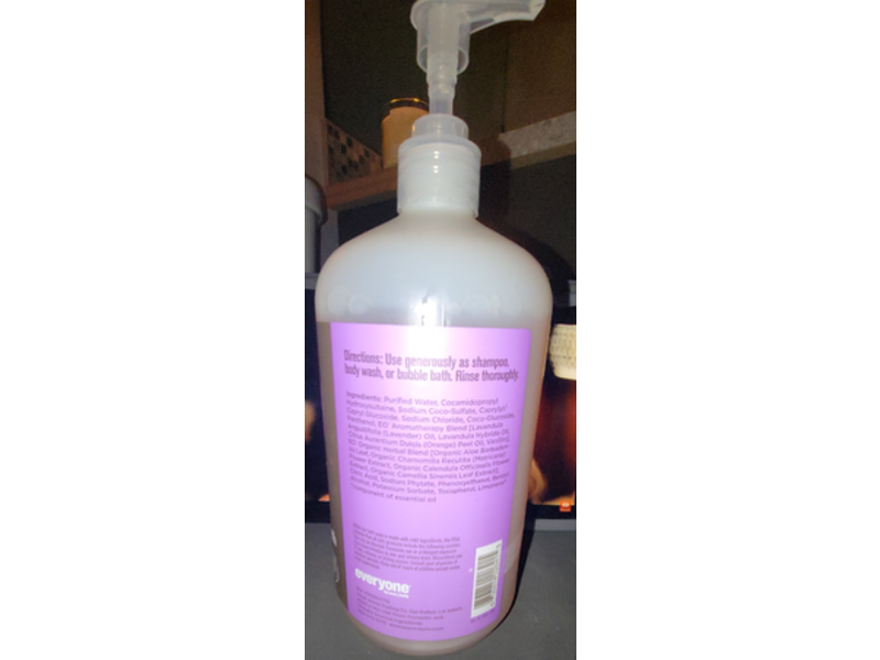 Everyone Soap 3 In 1 Shampoo, Body Wash & Bubble Bath, Vanilla + Lavender, 32 fl oz/946 mL