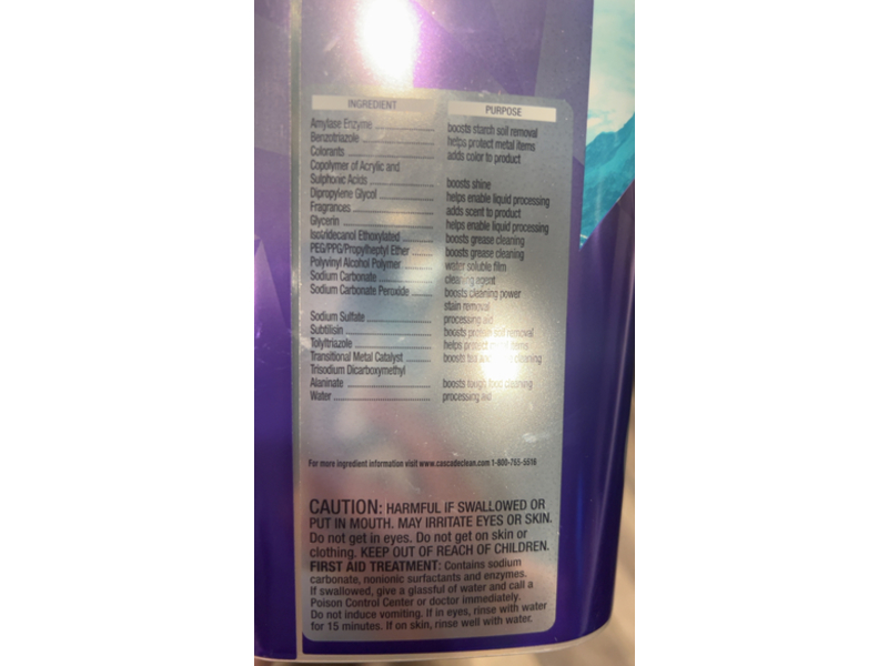 Cascade Platinum Plus ActionPacs, Mountain Scent, 33.8 oz/961 g, 62 Pacs