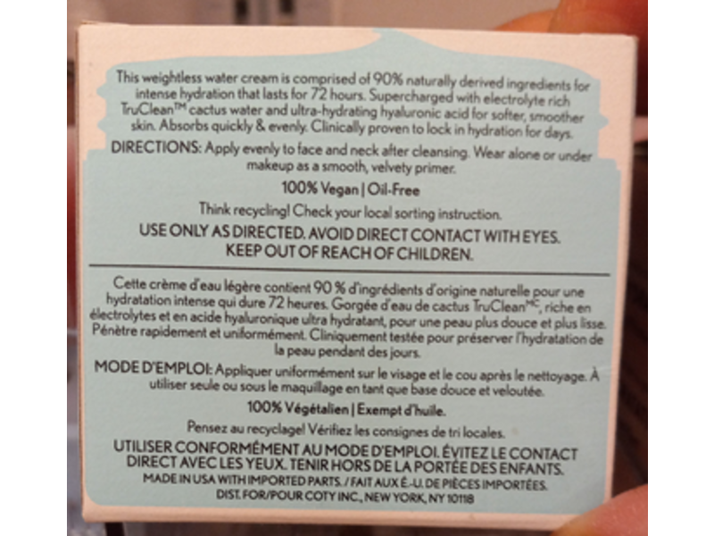 Covergirl Clean Fresh Skincare Weightless Water Cream, 2.0 oz