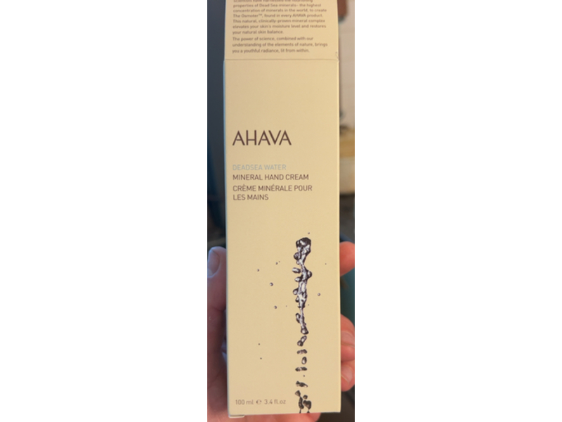 Ahava Mineral Hand Cream, Deadsea Water, 3.4 fl oz/100 mL