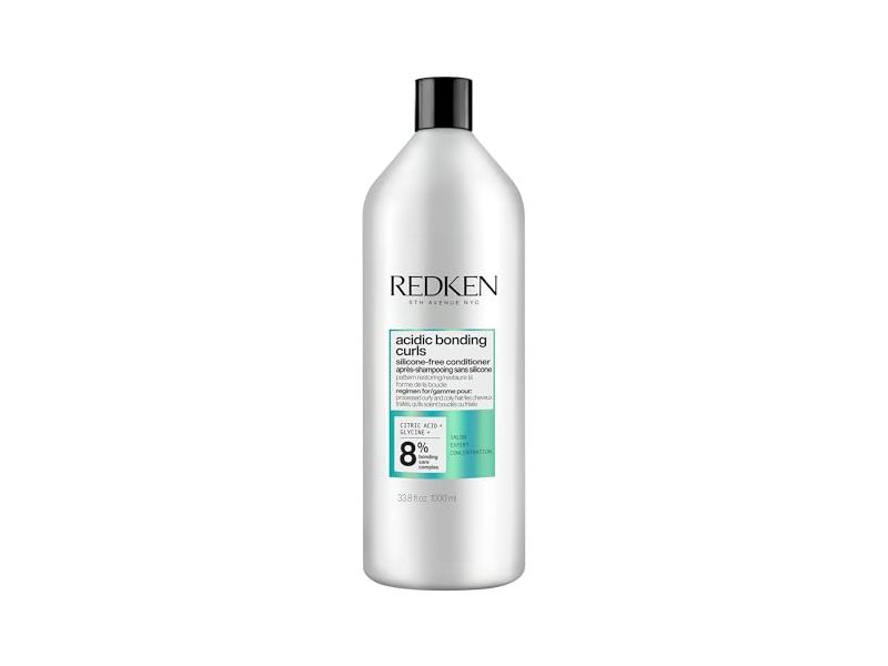 Redken Acidic Bonding Curls Silicone Free Conditioner, Citric Acid + Glycerin, 33.8 fl oz/1000 mL