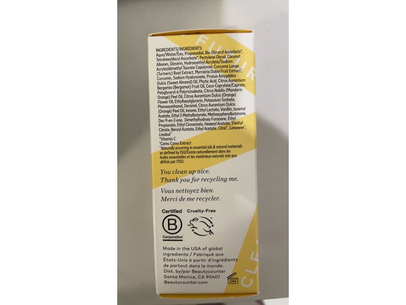 Beautycounter Counter+ All Bright C Serum, 0.5 fl oz/15 mL