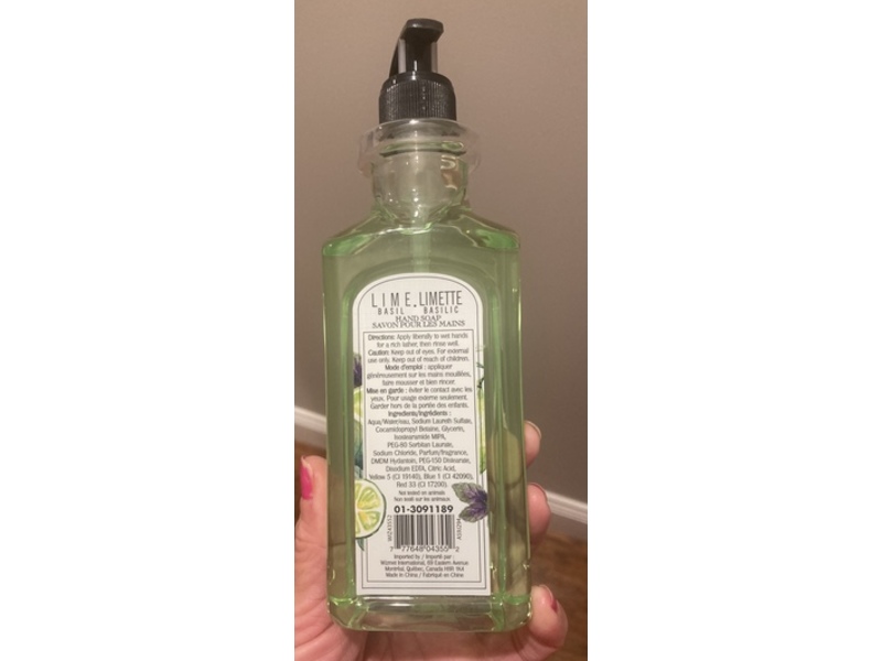 Apothecary Designs Hand Soap, Lime Basil, 11.8 fl oz/350 mL
