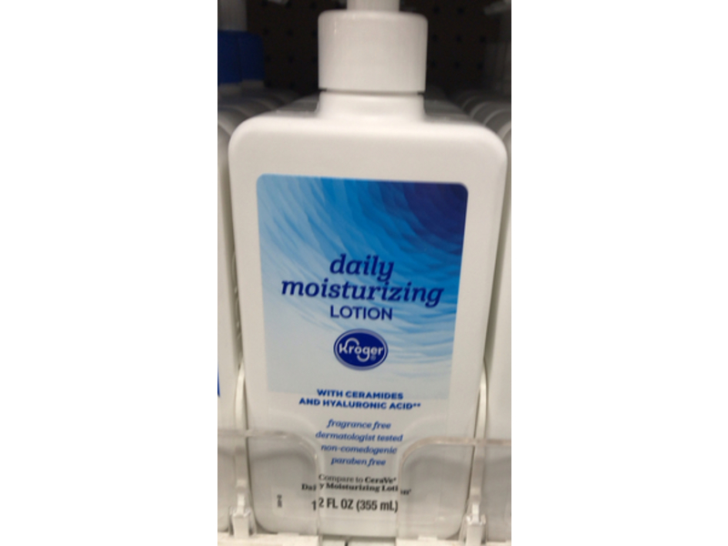 Kroger Daily Moisturizing Lotion, Ceramides & Hyaluronic Acid, 12 fl oz/355 mL