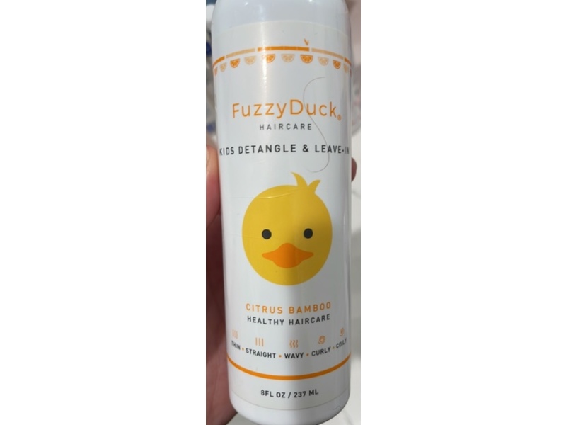 FuzzyDuck Kids Detangler & Leave-in Conditioner, Citrus Bamboo, 8 fl oz/237 mL