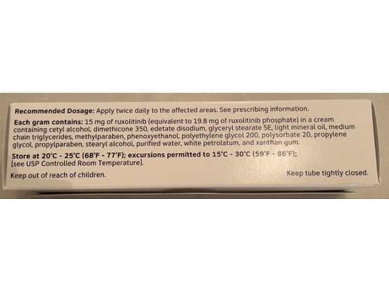 Opzelura (ruxolitinib) Cream 1.5%, 60 g, Incyte Corporation (RX)