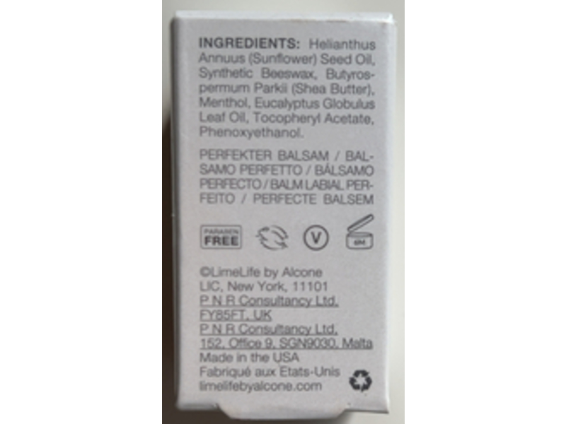 LimeLife By Alcone Perfect Balm, Eucalyptus & Mint, 0.14 oz/4.1g