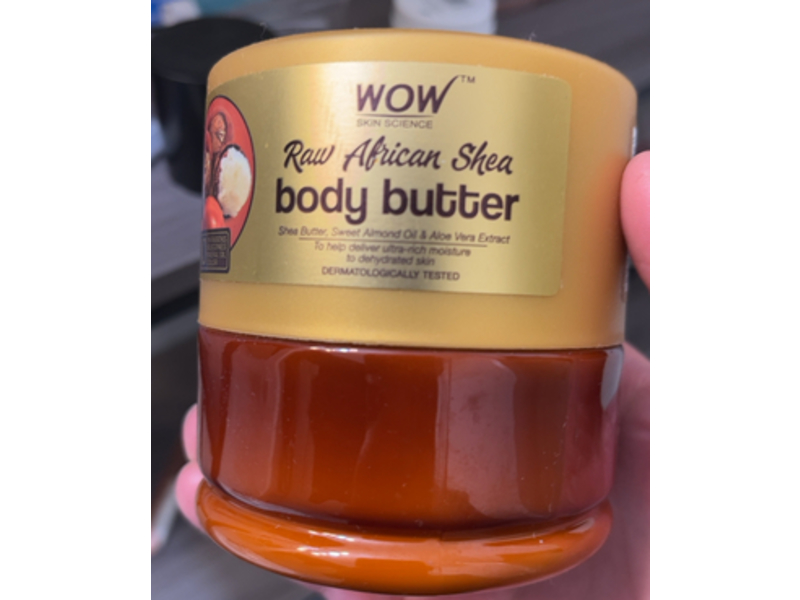 Wow Skin Science Raw African Shea Body Butter, 6.8 fl oz/200 mL