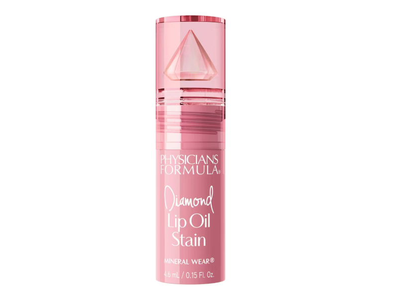 Physicians Formula Mineral Wear Diamond Lip Oil Stain, Radiant Rose, 0.15 fl oz/4.6 mL