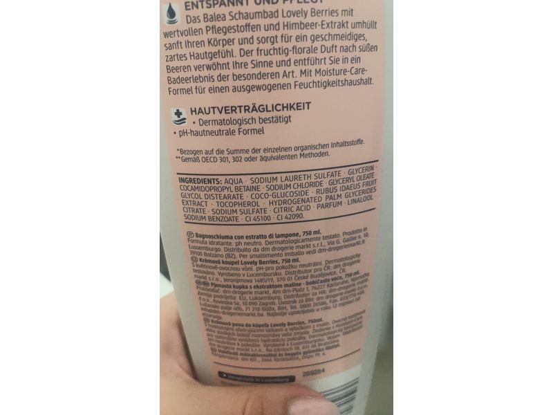 Balea Bubble Bath, Lovely Berries, 750 mL