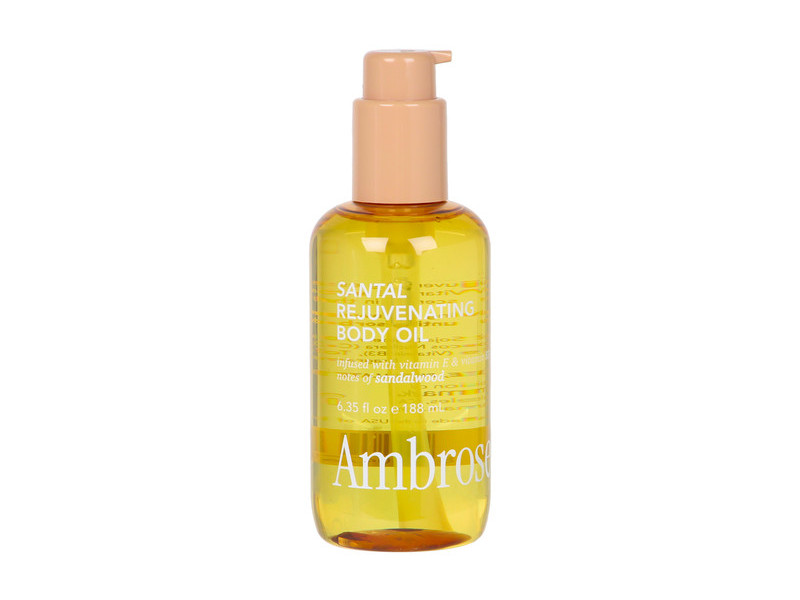 Ambrose Santal Rejuvenating Body Oil, Vitamin E, Vitamin B3 & Sandalwood, 6.35 fl oz/188 mL