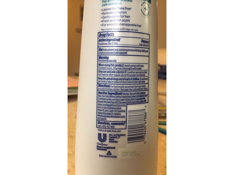 Dove 2 in 1 Pure Daily Care Shampoo and Conditioner, 12 Ounce