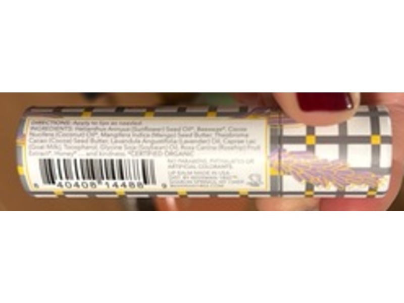 Beekman 1802 Goat Milk Lip Balm, Lavender, 0.15 oz/4.2 g