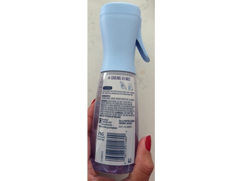 Secret Cooling Whole Body Deo Mist, Relaxing Lavender Scent, 5.2 fl oz/153 mL