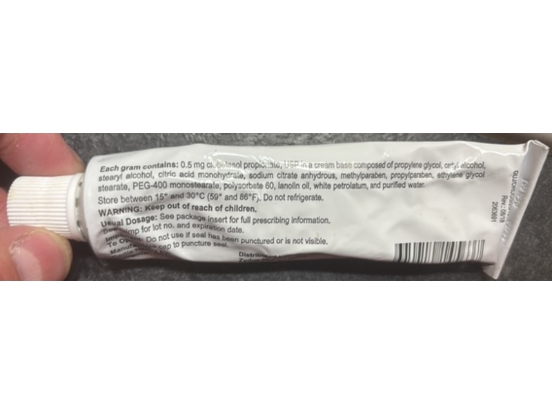 Clobetasol Propionate Cream, USP, 0.05%, 60 g, Zydus (RX)