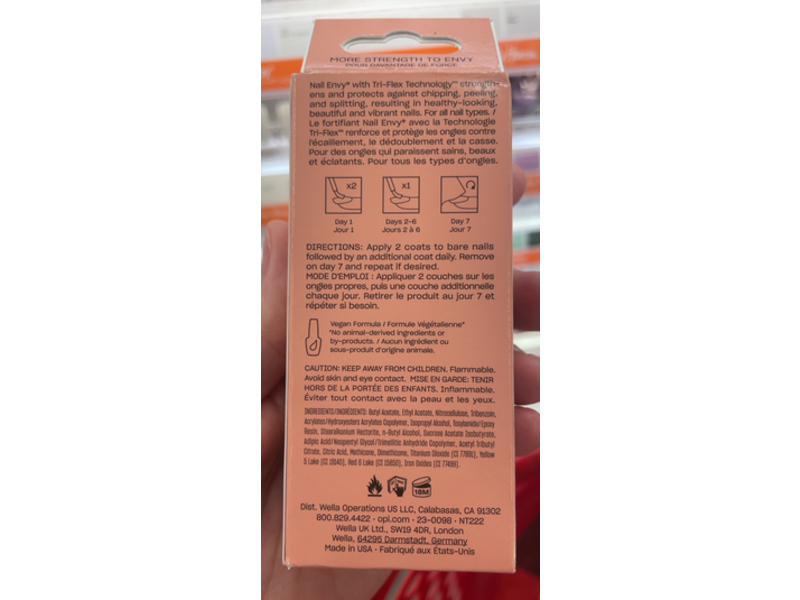 O.P.I Nail Envy Nail Strengthener, Bubble Bath, 0.5 fl oz/15 mL