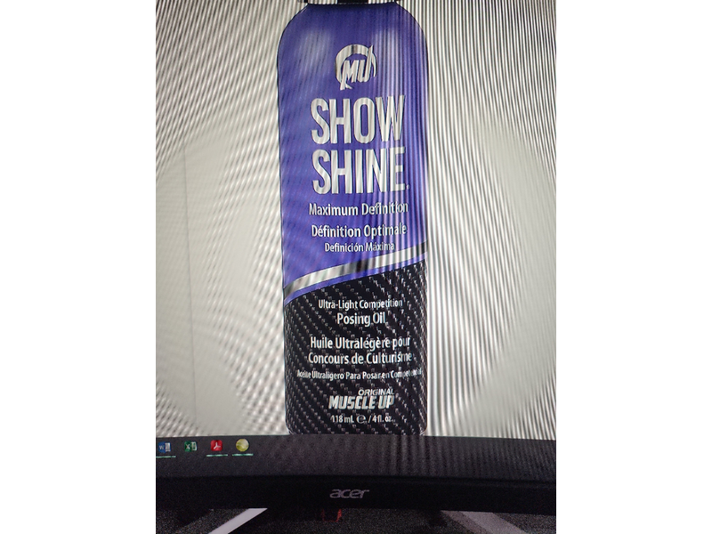 Pro Tan Mu Show Shine Ultra Light Competition Posing Oil, 4 fl oz/118 mL