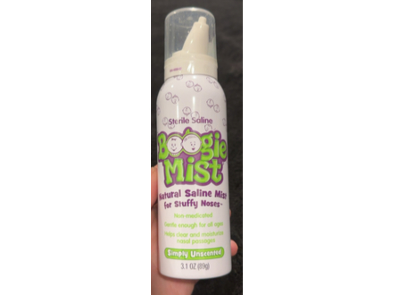 Boogie Mist Natural Saline Nasal Mist, 3.1 oz/89 g