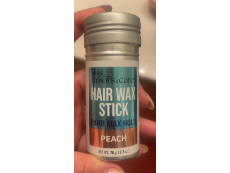Kiss Colors & Care Hair Wax Stick, Peach, 2.7 oz/76 g
