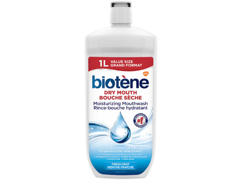 Biotene Dry Mouth Moisturizing Mouthwash, Fresh Mint, 1 L