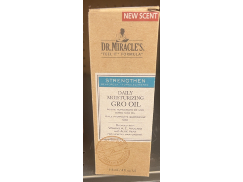 Dr. Miracle's Feel It Formula Strengthen Daily Moisturizing Gro Oil, 4 fl oz/118 mL