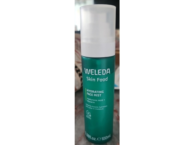 Weleda Skin Food Hydrating Facial Mist, Hyaluronic Acid + Glycerin, 3.38 fl oz/100 mL