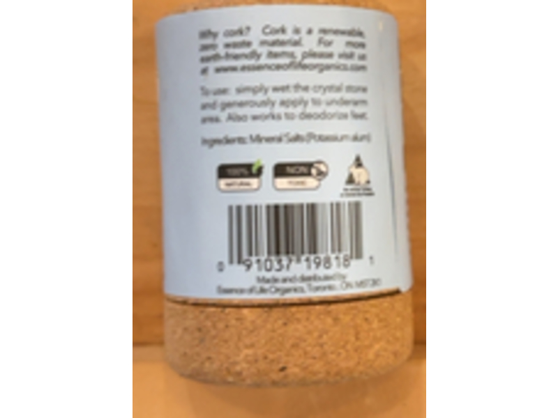 Essence Of Life Organics Deodorant, Pure Crystal, 2.12 oz/60 g