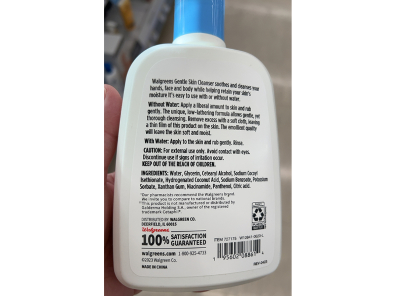 Walgreens Gentle Skin Cleanser,16 fl oz/473 mL