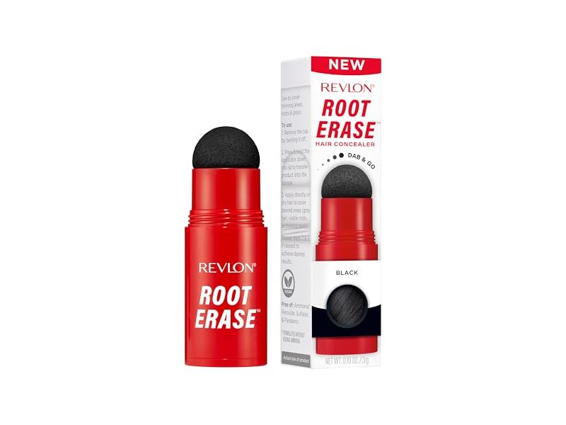 New Revlon Root Erase Hair Concealer, 01 Black, 0.10 oz/3 g