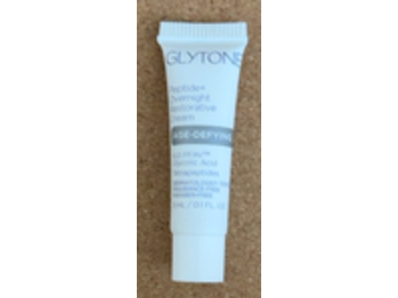 Glytone Peptide+ Overnight Restorative Cream, 0.1 fl oz/3 mL