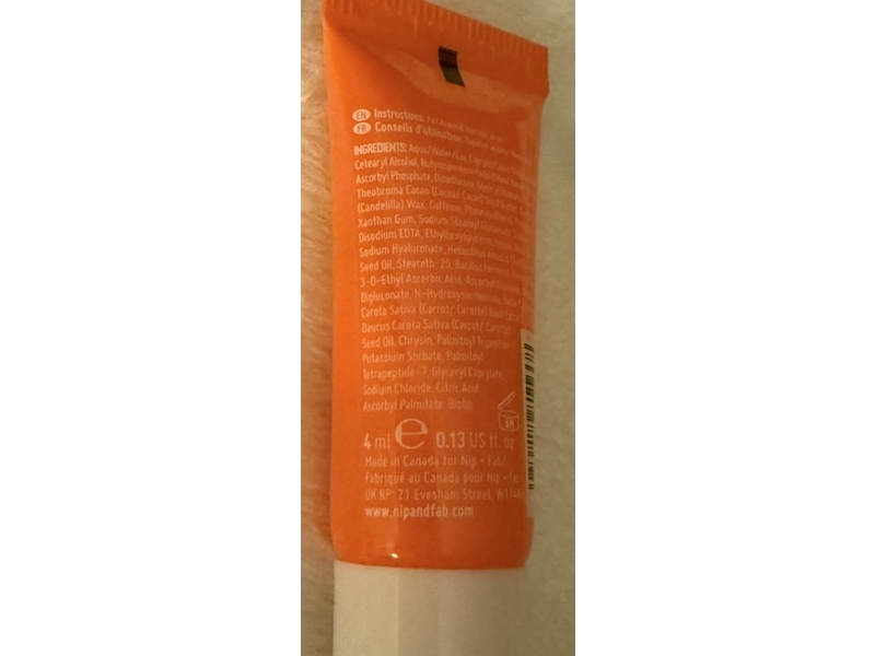 Nip+Fab Illuminate Eye Cream, Vitamin C, 0.13 fl oz/4 mL