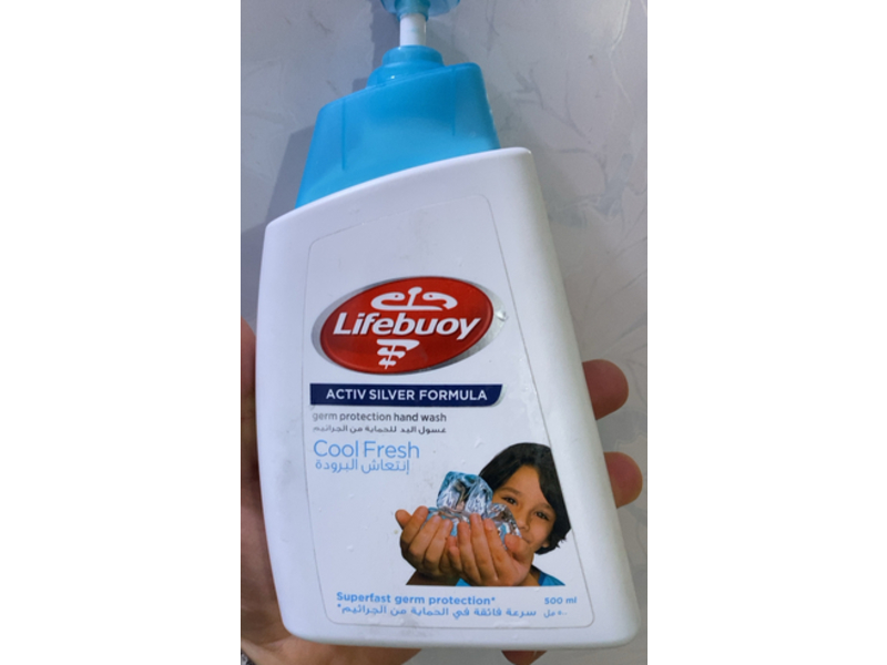 Lifebuoy Active Silver Formula Germ Protection Hand Wash, Cool Fresh, 500 mL