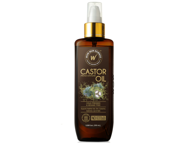 Wow Skin Science Castor Oil, Cold Pressed & Hexane Free, 3.38 fl oz/100 mL