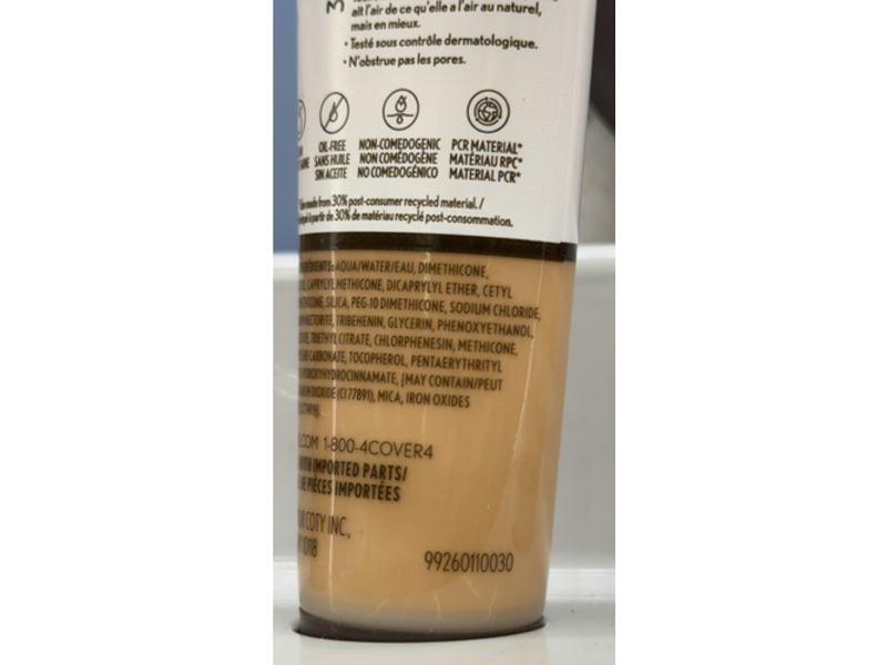 CoverGirl Clean Invisible Foundation, 123 Warm Nude, 1 fl oz/30 mL