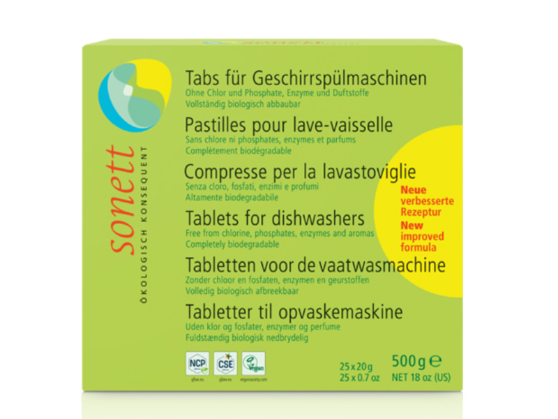 Sonett Dishwasher Tablets, 18 oz/500 g, 25 Count