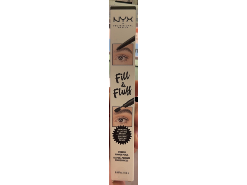 NYX Professional Makeup Fill & Fluff Eyebrow Pomade Pencil, Black. 0.007 oz/0.2 g