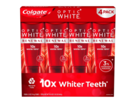 Colgate Optic White Renewal Whitening Toothpaste, 4.1 oz/116 g, Pack of 4 - Image 4